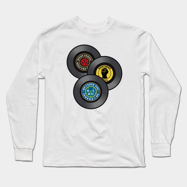 Northern Soul Vinyl Long Sleeve T-Shirt by RussellTateDotCom